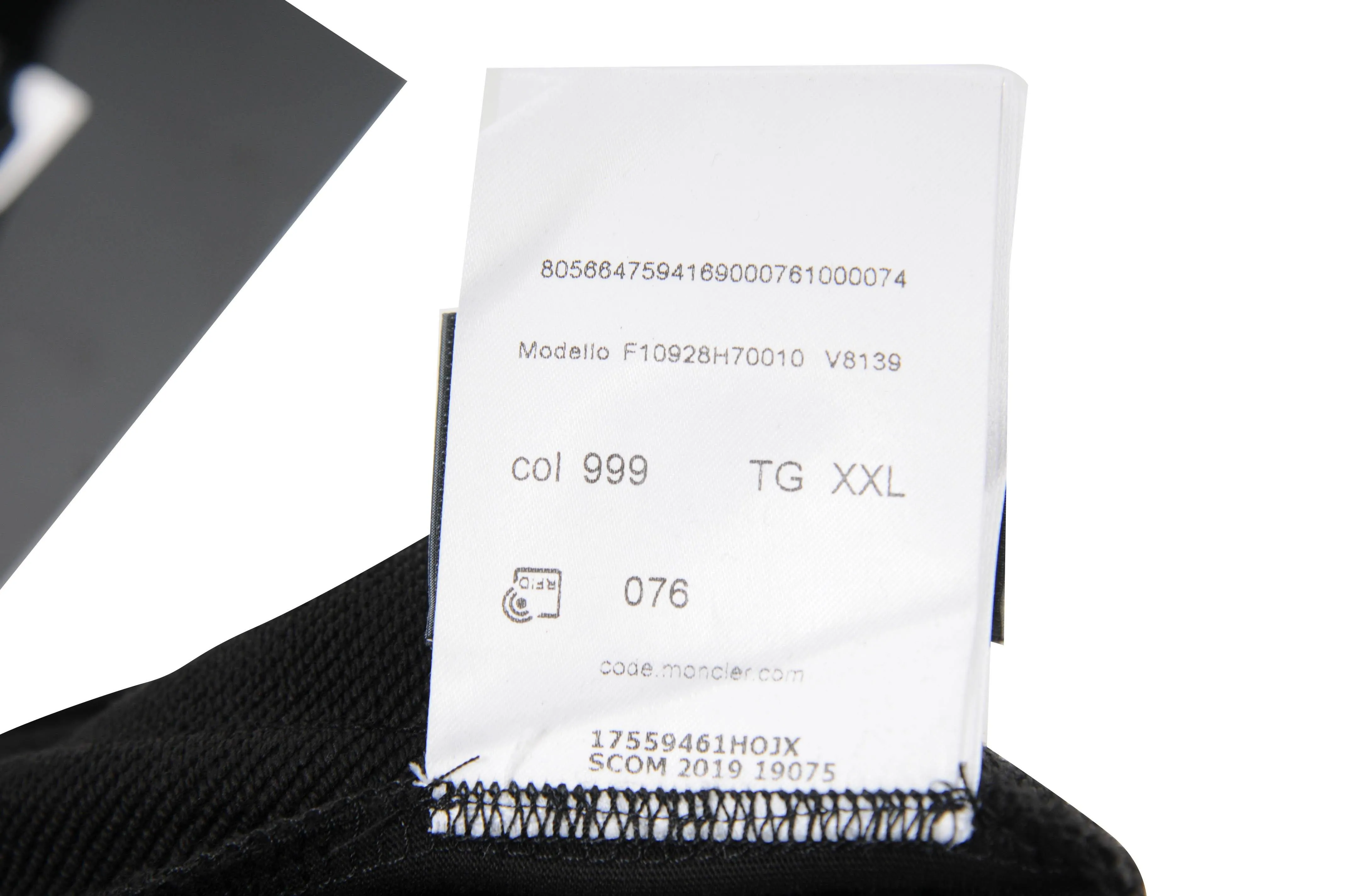 2 Moncler 1952 Black Awake NY Edition Logo French Terry Lounge Pants