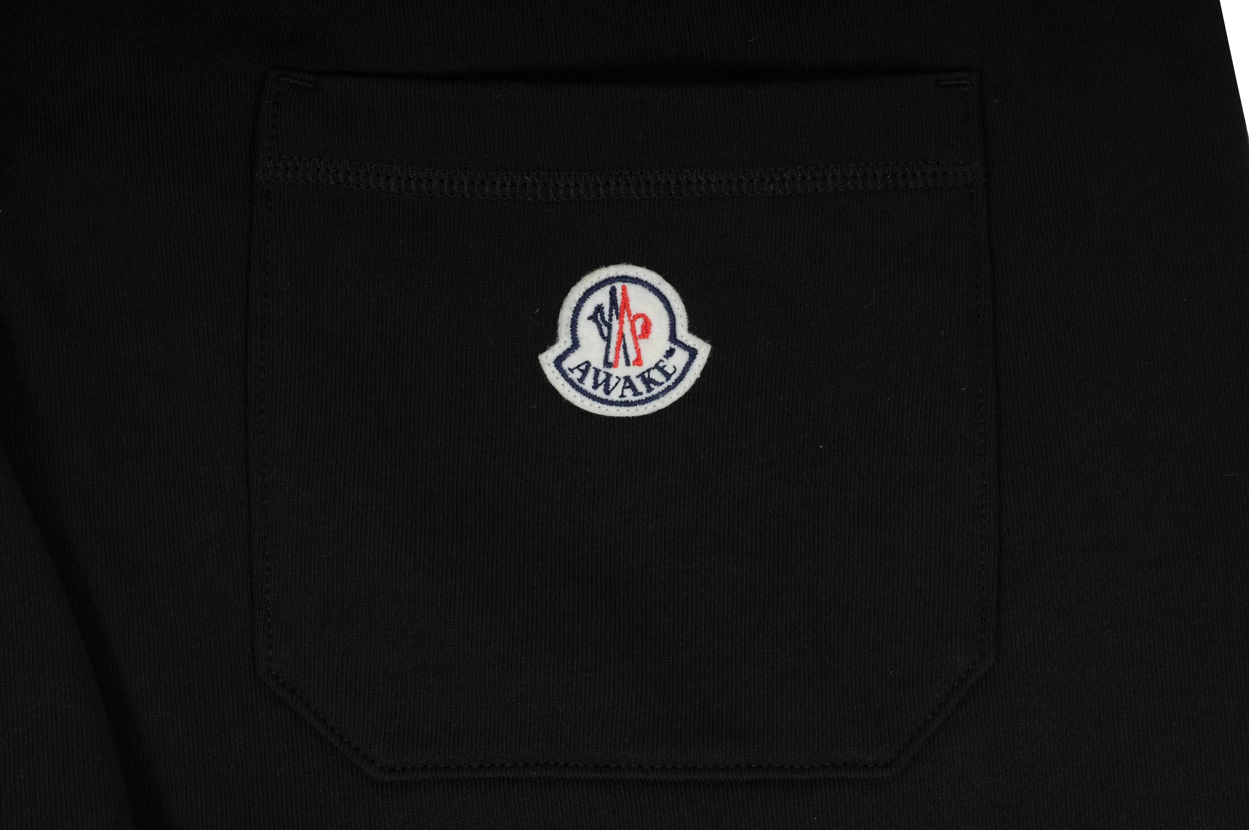 2 Moncler 1952 Black Awake NY Edition Logo French Terry Lounge Pants