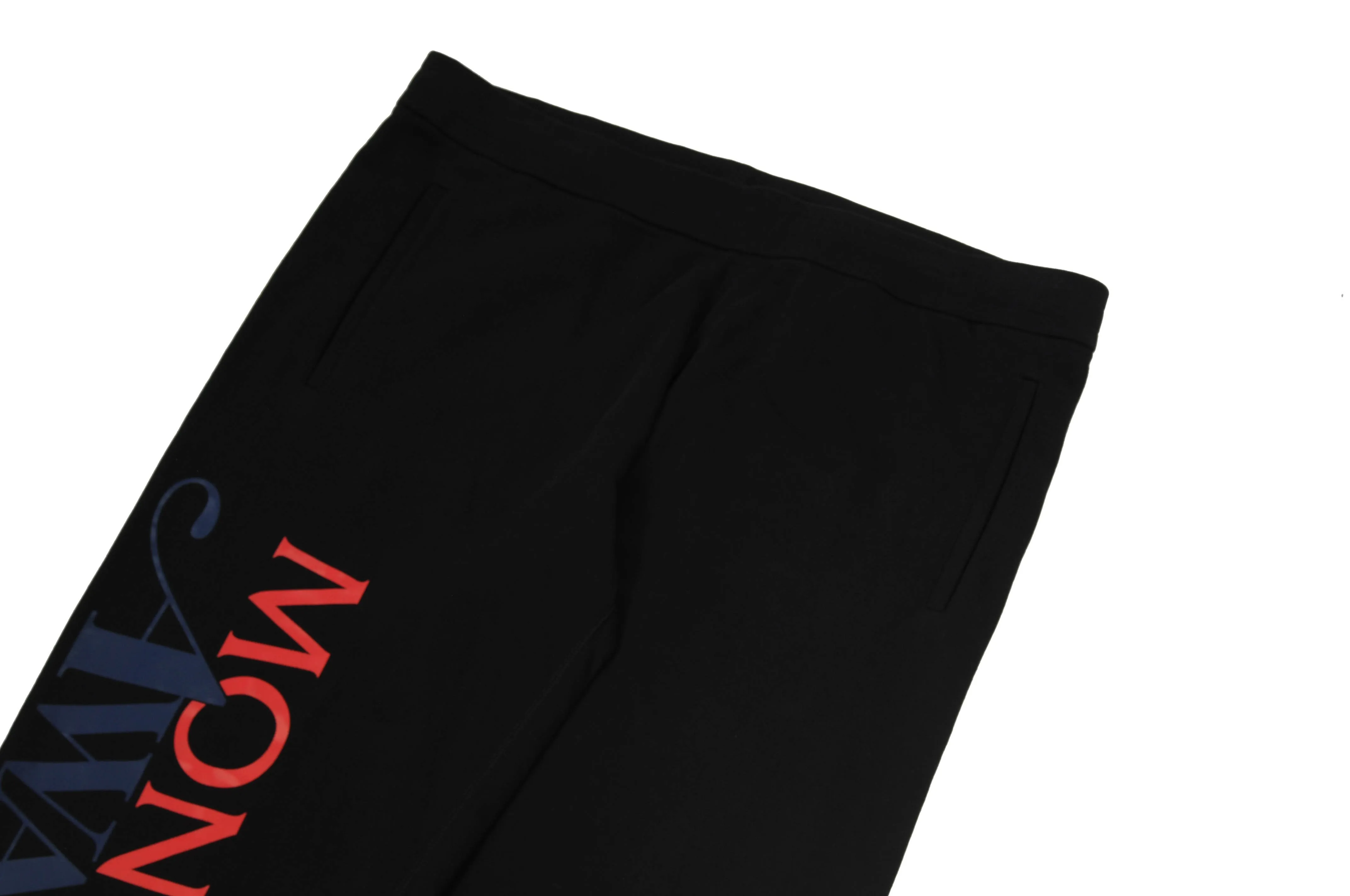 2 Moncler 1952 Black Awake NY Edition Logo French Terry Lounge Pants