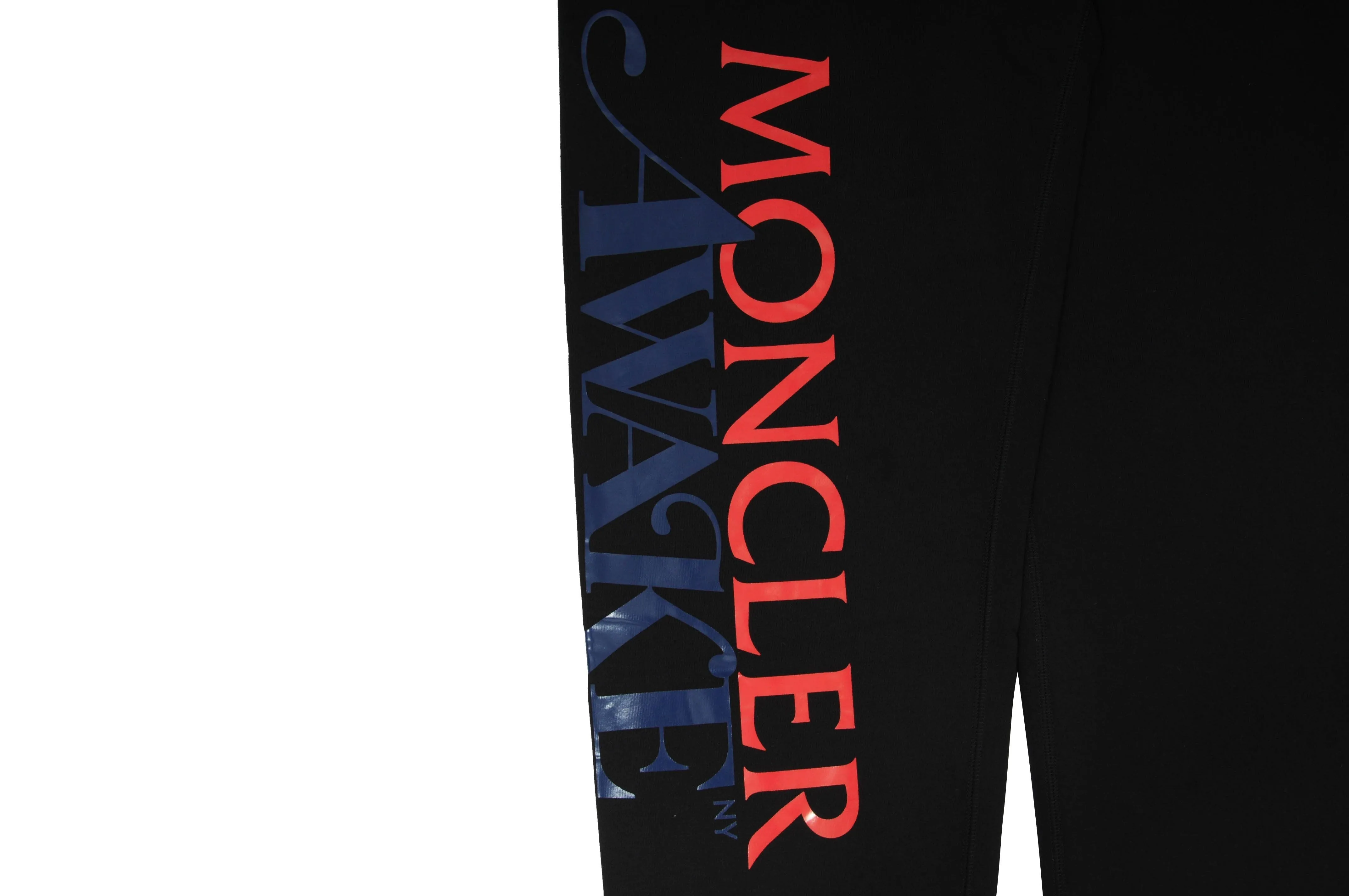 2 Moncler 1952 Black Awake NY Edition Logo French Terry Lounge Pants