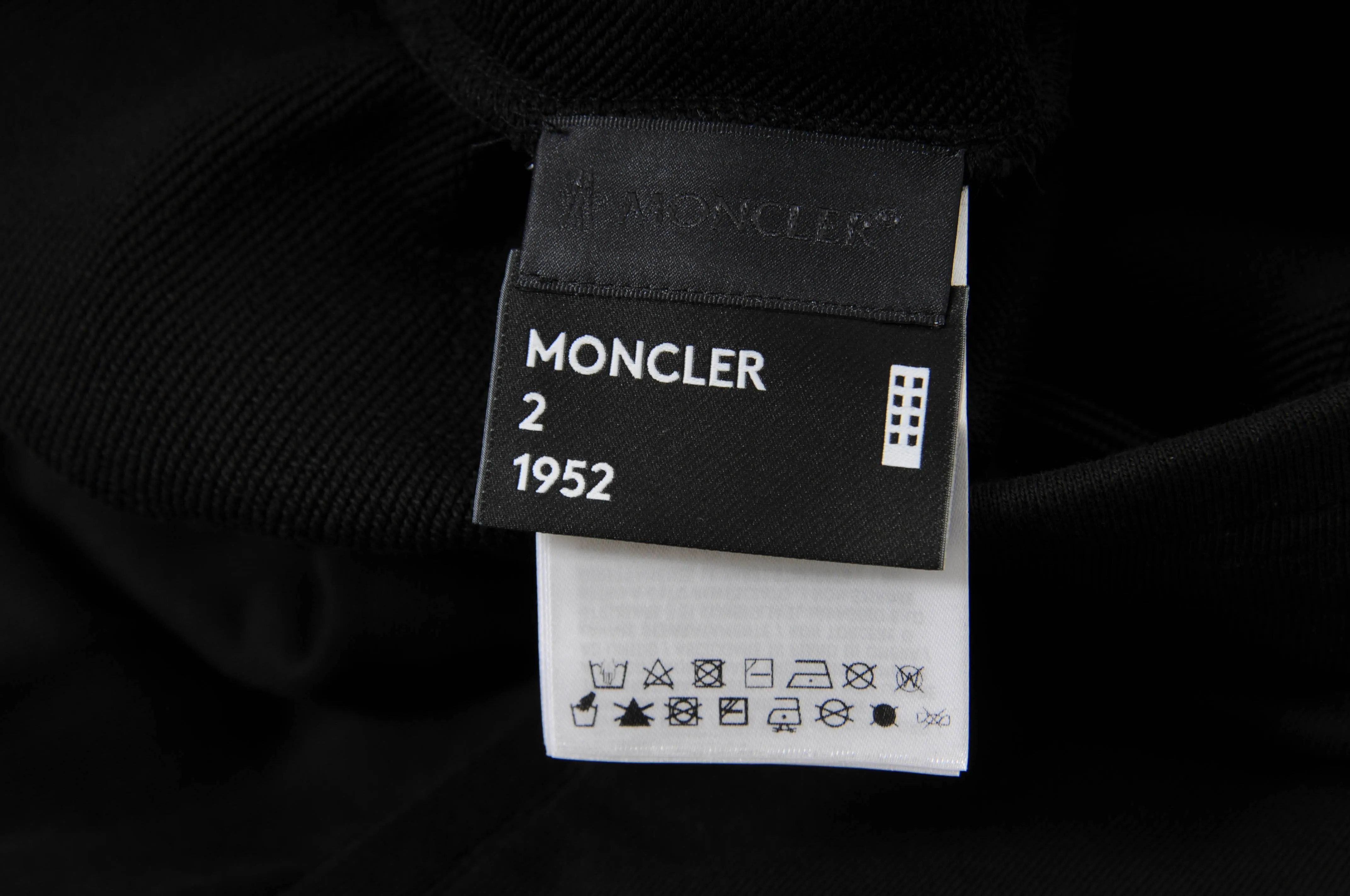 2 Moncler 1952 Black Awake NY Edition Logo French Terry Lounge Pants
