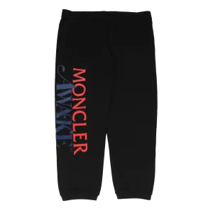 2 Moncler 1952 Black Awake NY Edition Logo French Terry Lounge Pants