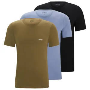 3-Pack Classic T-Shirts, Black/Khaki/Blue