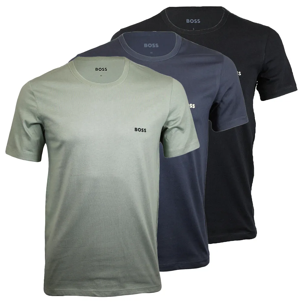 3-Pack Classic T-Shirts, Black/Navy/Green