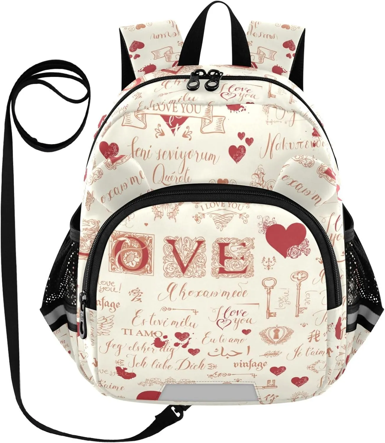 Abstract Love Theme Little Kid Toddler Backpack Baby Boys Girls Kindergarten Pre School Bags Cute Cartoon Backpacks for children