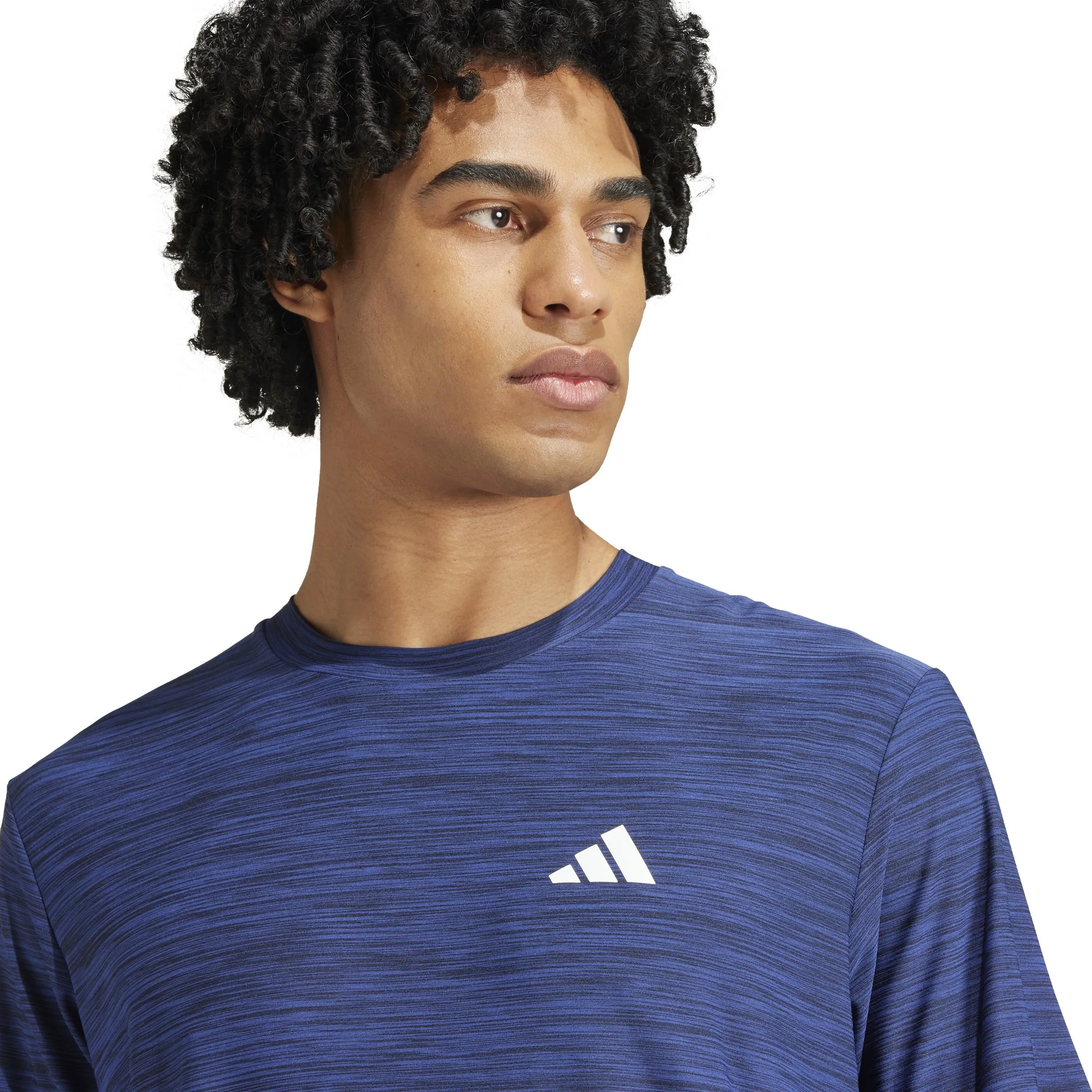 Adidas Mens Training Essentials Stretch Training T-Shirt - Dark Blue/Black/White