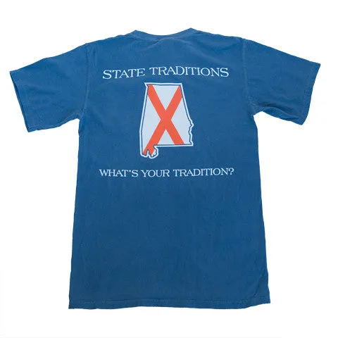 Alabama Auburn Traditional T-Shirt Navy