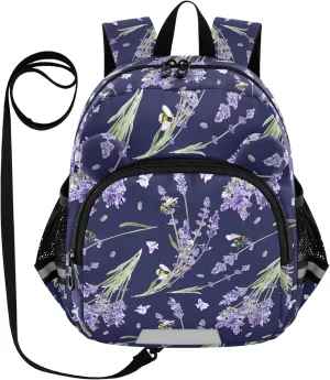 Beautiful Purple Lavender Little Kid Toddler Backpack Baby Boys Girls Kindergarten Pre School Bags Cute Cartoon Backpacks for children