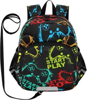 Black Silhouettes Joystick Little Kid Toddler Backpack Baby Boys Girls Kindergarten Pre School Bags Cute Cartoon Backpacks for children