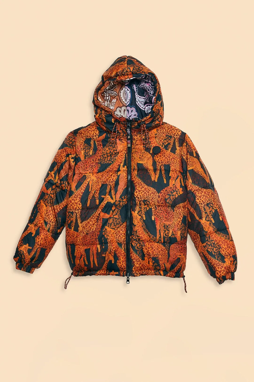 Black Sweet Mermaids Reversible Puffer Jacket