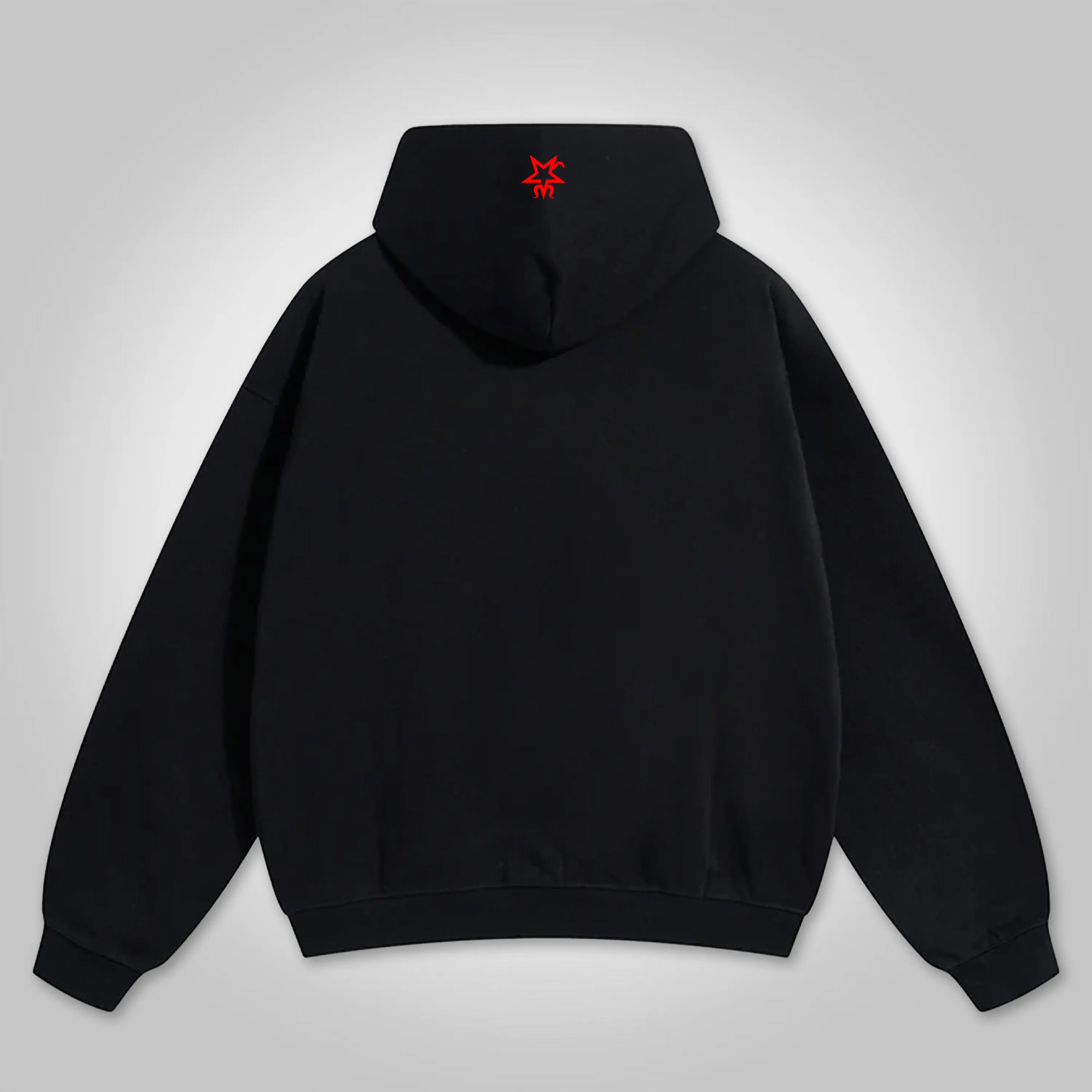 Blavra Relaxed Vintage Print Fleece-Lined Zip-Up Hoodie