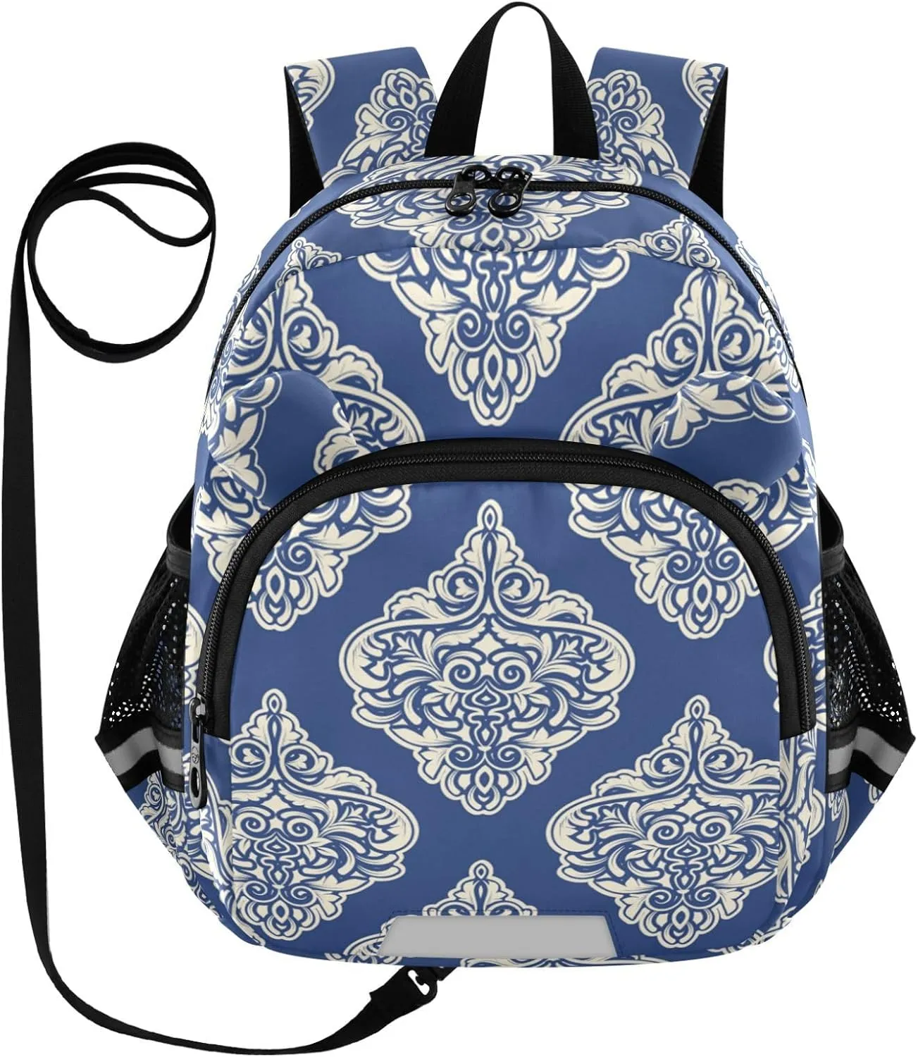 Blue Flower Ornament Little Kid Toddler Backpack Baby Boys Girls Kindergarten Pre School Bags Cute Cartoon Backpacks for children