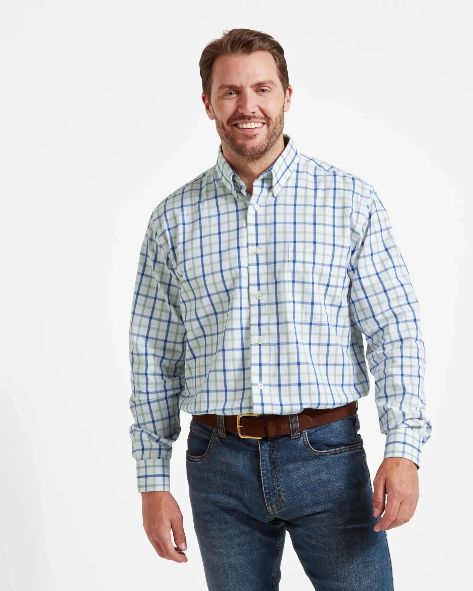 Brancaster Classic Shirt - Moss Check