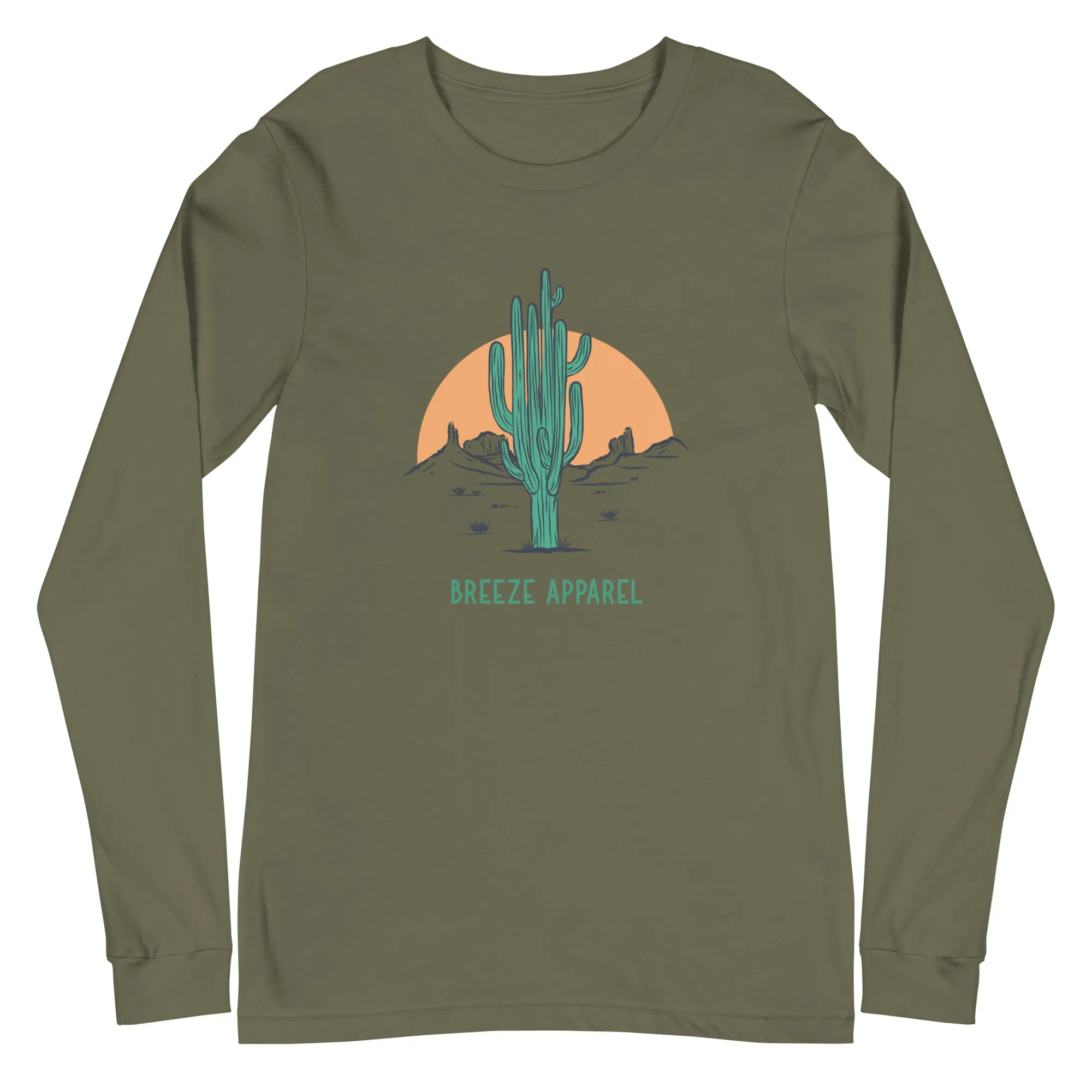 'Cactus Sunset' unisex long-sleeved shirt