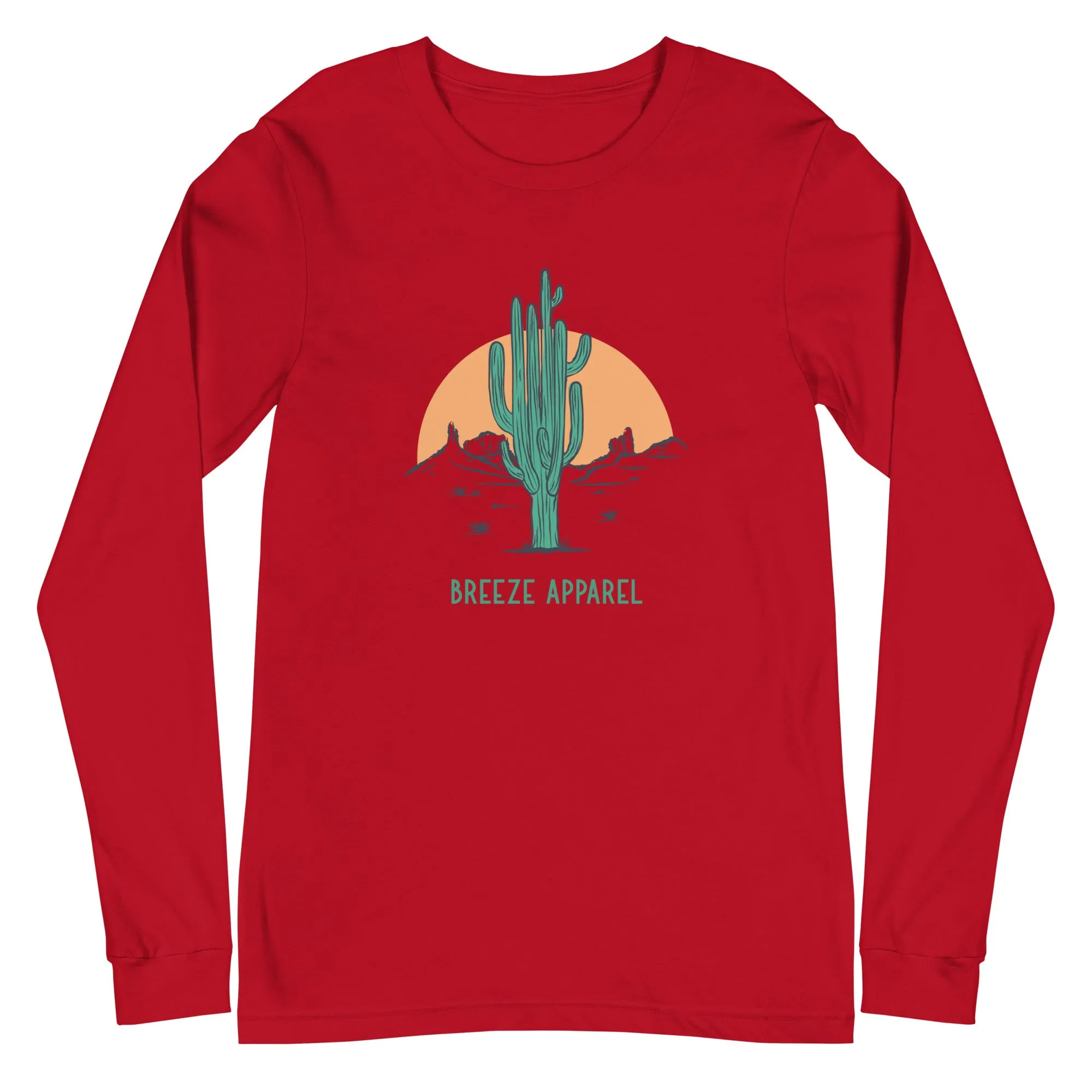 'Cactus Sunset' unisex long-sleeved shirt