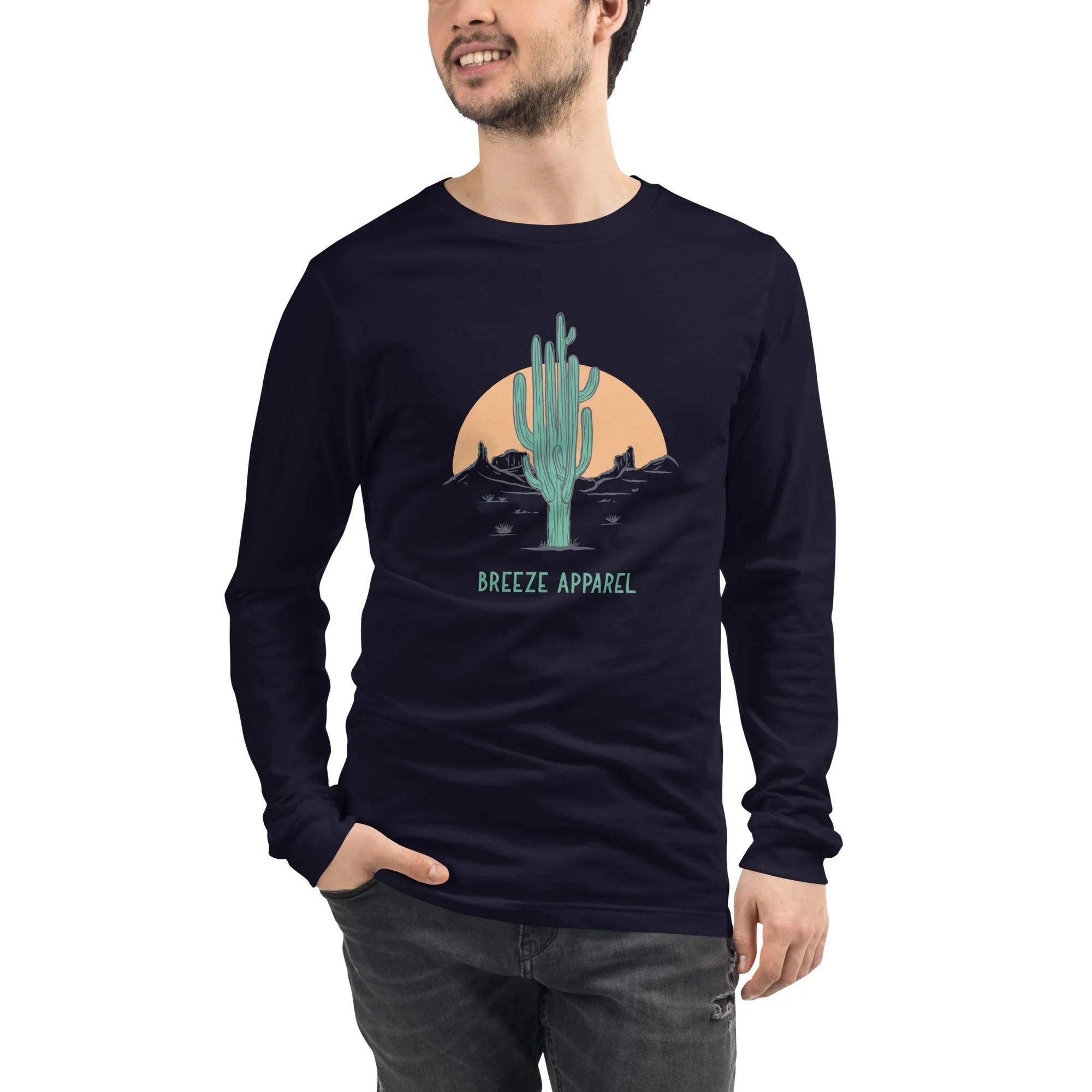 'Cactus Sunset' unisex long-sleeved shirt