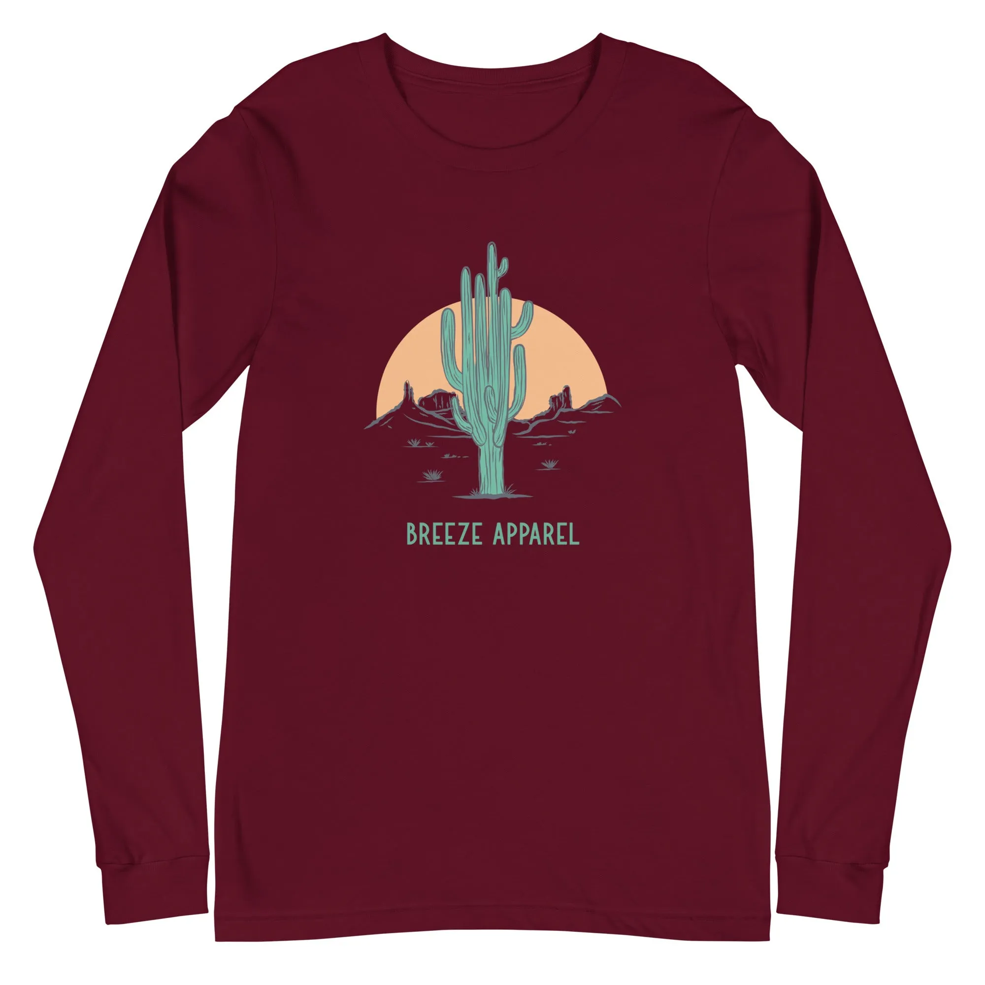 'Cactus Sunset' unisex long-sleeved shirt