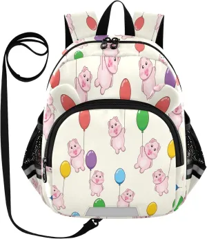 Cartoon Pig and Balloons Little Kid Toddler Backpack Baby Boys Girls Kindergarten Pre School Bags Cute Cartoon Backpacks for children