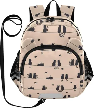 Cat and Bird Little Kid Toddler Backpack Baby Boys Girls Kindergarten Pre School Bags Cute Cartoon Backpacks for children