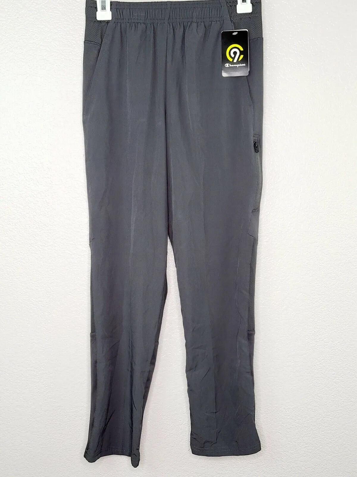 Champion C9 Duo Dry Boys' Charcoal Zip Pocket Reflective Athletic Pants