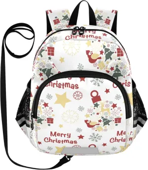 Christmas Balls Stars Snowflakes Little Kid Toddler Backpack Baby Boys Girls Kindergarten Pre School Bags Cute Cartoon Backpacks for children