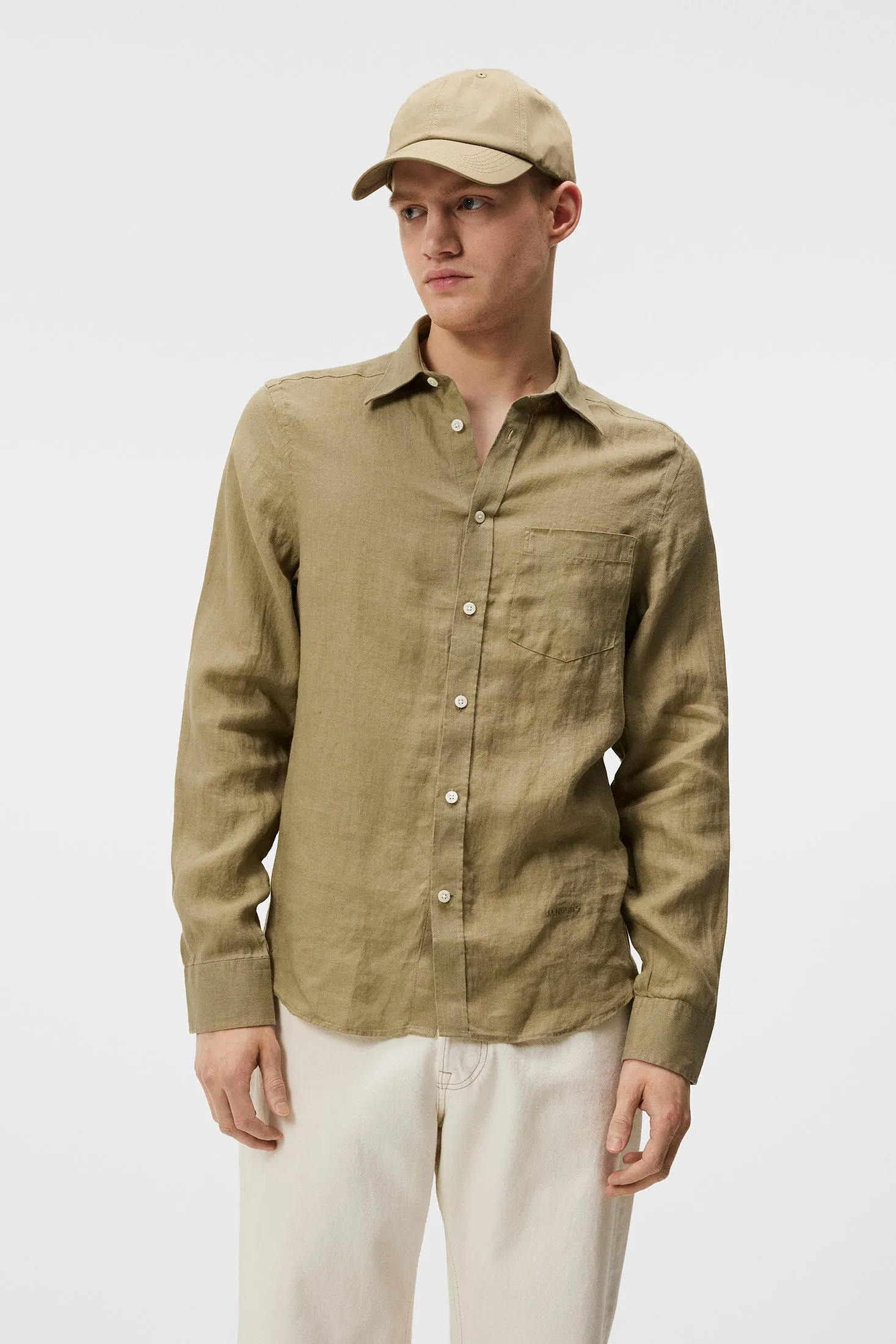 Clean Linen Slim Shirt / Aloe