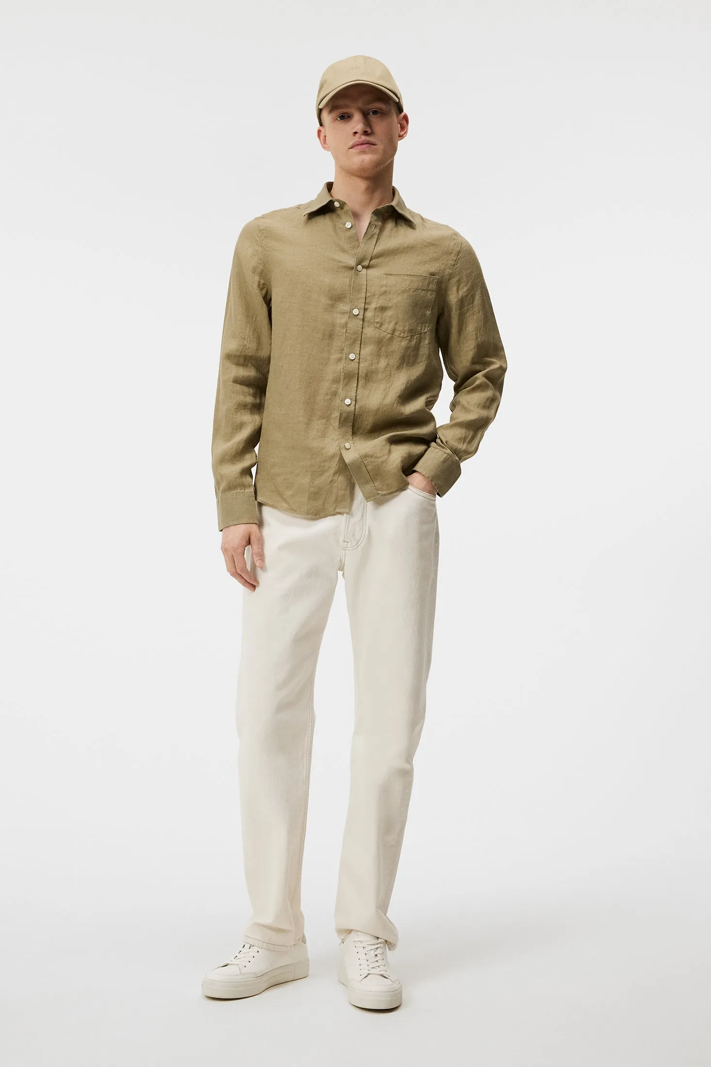 Clean Linen Slim Shirt / Aloe