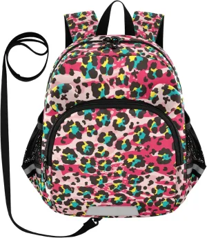 Colorful Red Leopard Skin Little Kid Toddler Backpack Baby Boys Girls Kindergarten Pre School Bags Cute Cartoon Backpacks for children