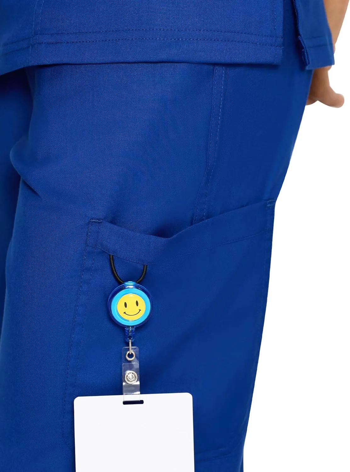 COZYFIT Scrubs for Women - Mock Wrap Top & Straight Leg Pants with 6 Pockets, Back Princess Seams, Soft Fabric