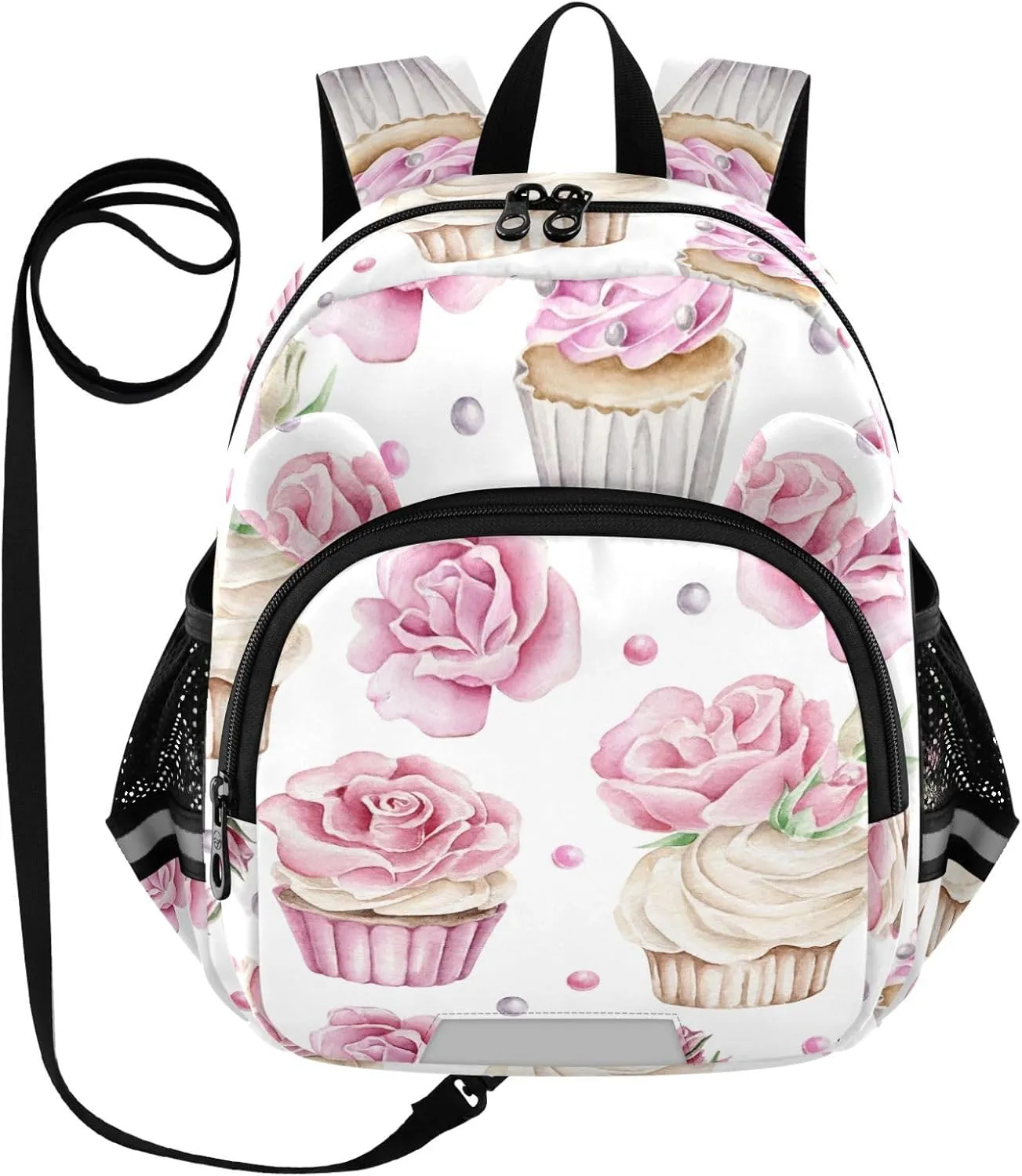 Cupcakes Decorated with Flowers Little Kid Toddler Backpack Baby Boys Girls Kindergarten Pre School Bags Cute Cartoon Backpacks for children