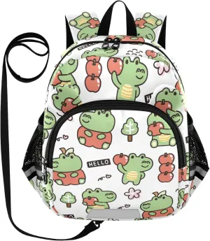 Cute Crocodile with Tiny Little Kid Toddler Backpack Baby Boys Girls Kindergarten Pre School Bags Cute Cartoon Backpacks for children