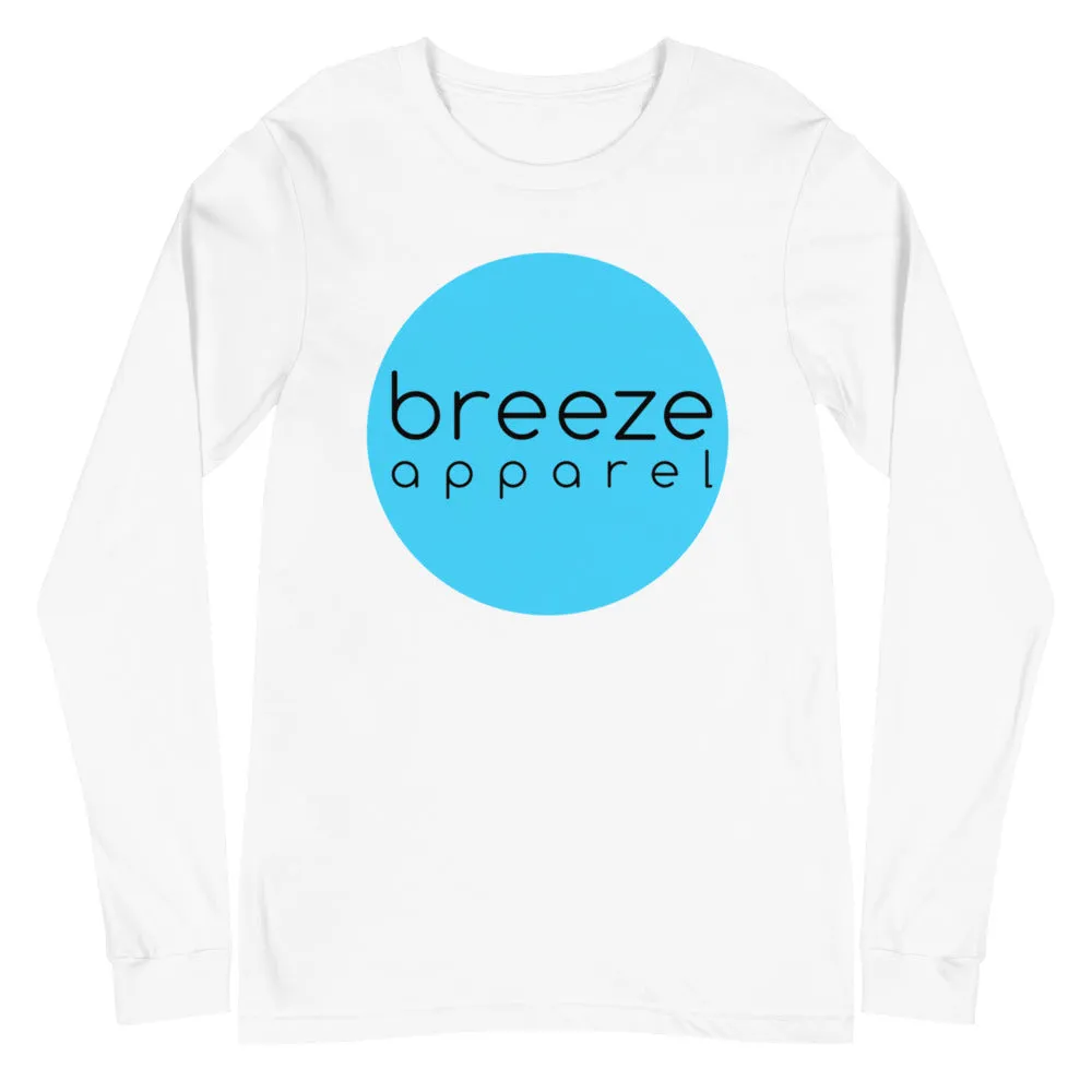 'Cyan Dot' unisex long-sleeved shirt