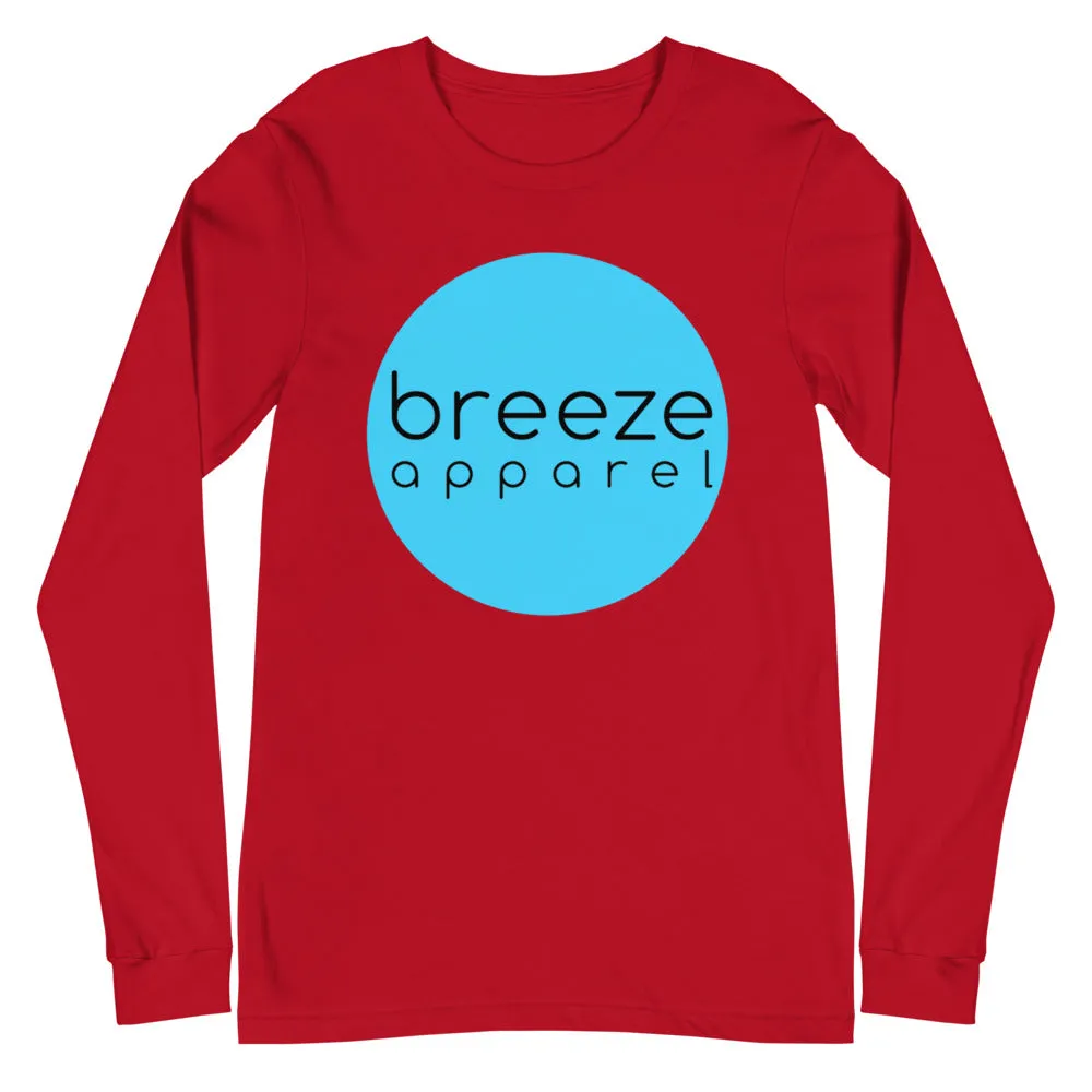 'Cyan Dot' unisex long-sleeved shirt