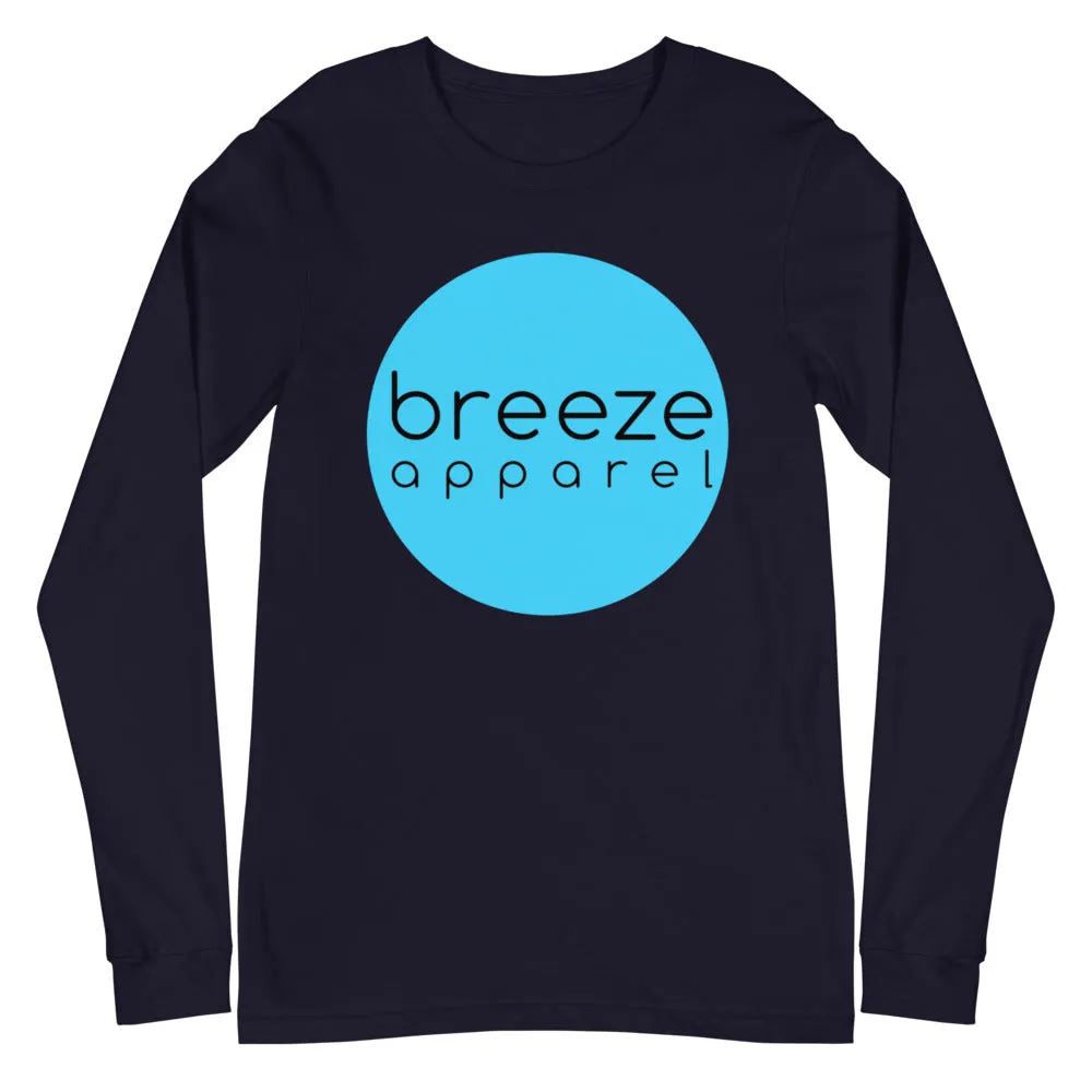 'Cyan Dot' unisex long-sleeved shirt