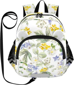 Daisy Flowers Bellflowers Little Kid Toddler Backpack Baby Boys Girls Kindergarten Pre School Bags Cute Cartoon Backpacks for children