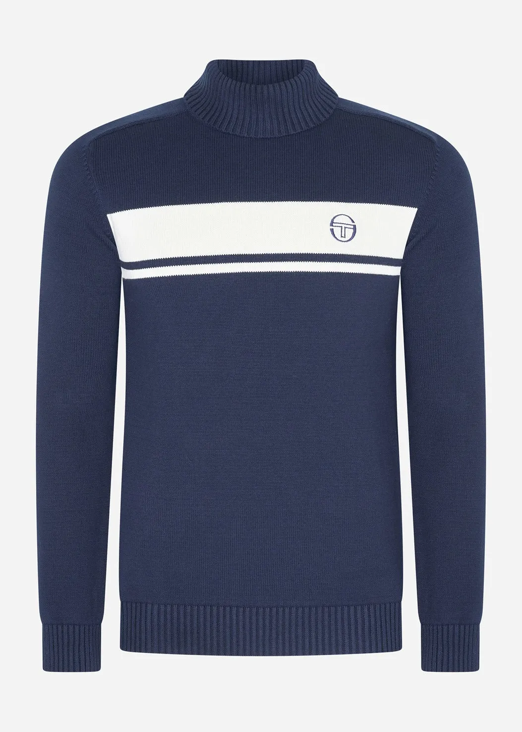 Damarindo knit knit tutle neck - maritime blue gardenia