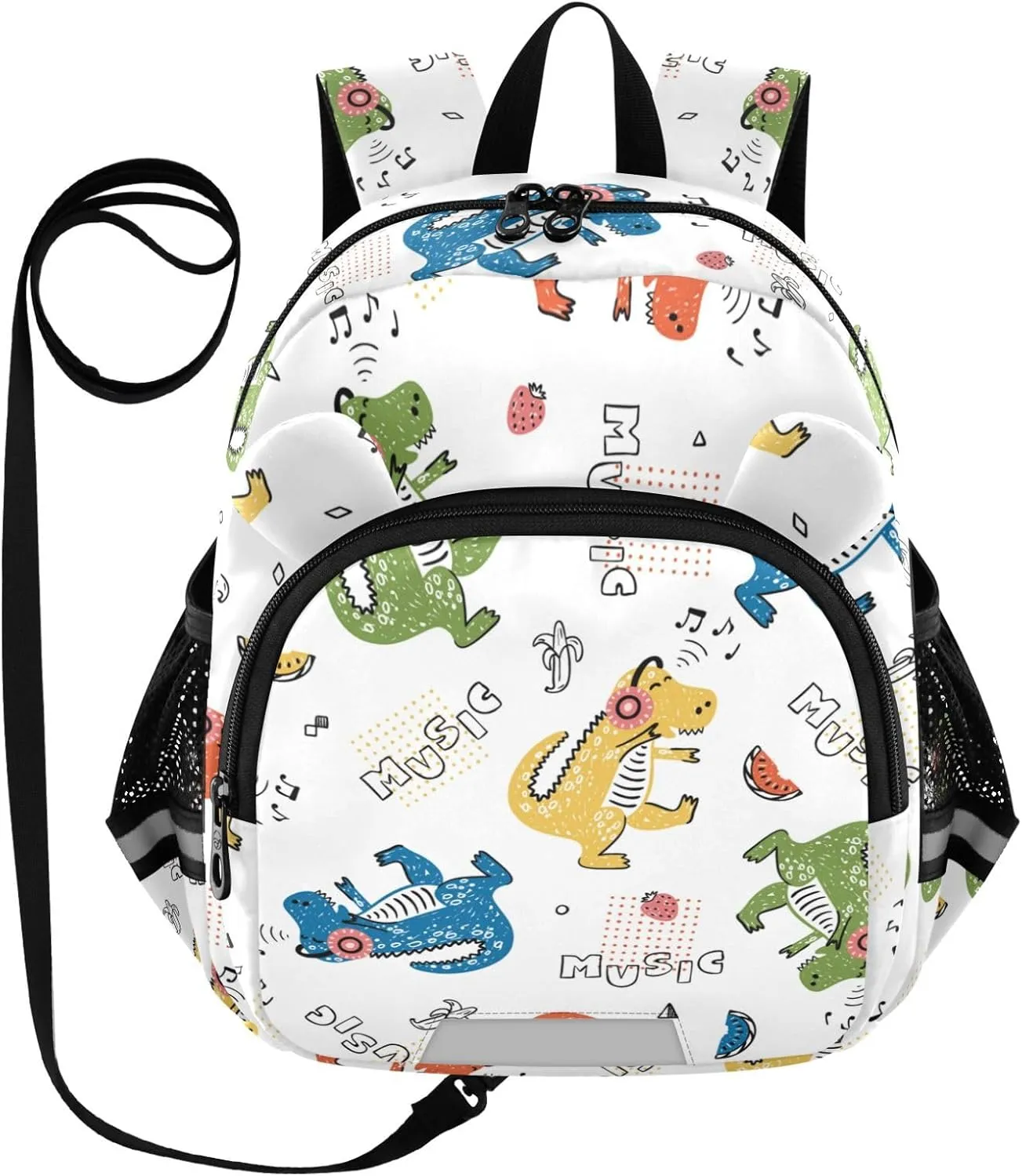 Dinosaur Music Lover Little Kid Toddler Backpack Baby Boys Girls Kindergarten Pre School Bags Cute Cartoon Backpacks for children
