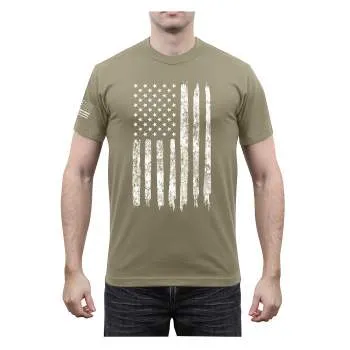 Distressed US Flag Athletic Fit T-Shirt