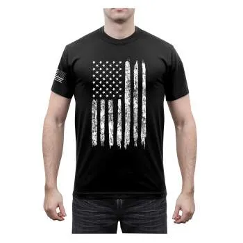 Distressed US Flag Athletic Fit T-Shirt