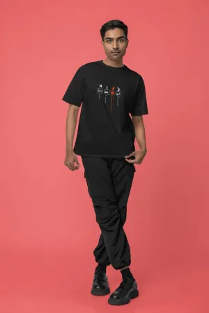 Eat-Sleep, Repeat - Unisex Oversized Cotton Graphic Printed T-Shirt