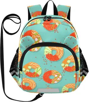 Fish Caviar Avocado Little Kid Toddler Backpack Baby Boys Girls Kindergarten Pre School Bags Cute Cartoon Backpacks for children