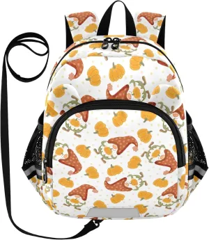 Funny Gnomes Autumn Yellow Little Kid Toddler Backpack Baby Boys Girls Kindergarten Pre School Bags Cute Cartoon Backpacks for children