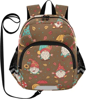 Funny Gnomes Fall Little Kid Toddler Backpack Baby Boys Girls Kindergarten Pre School Bags Cute Cartoon Backpacks for children