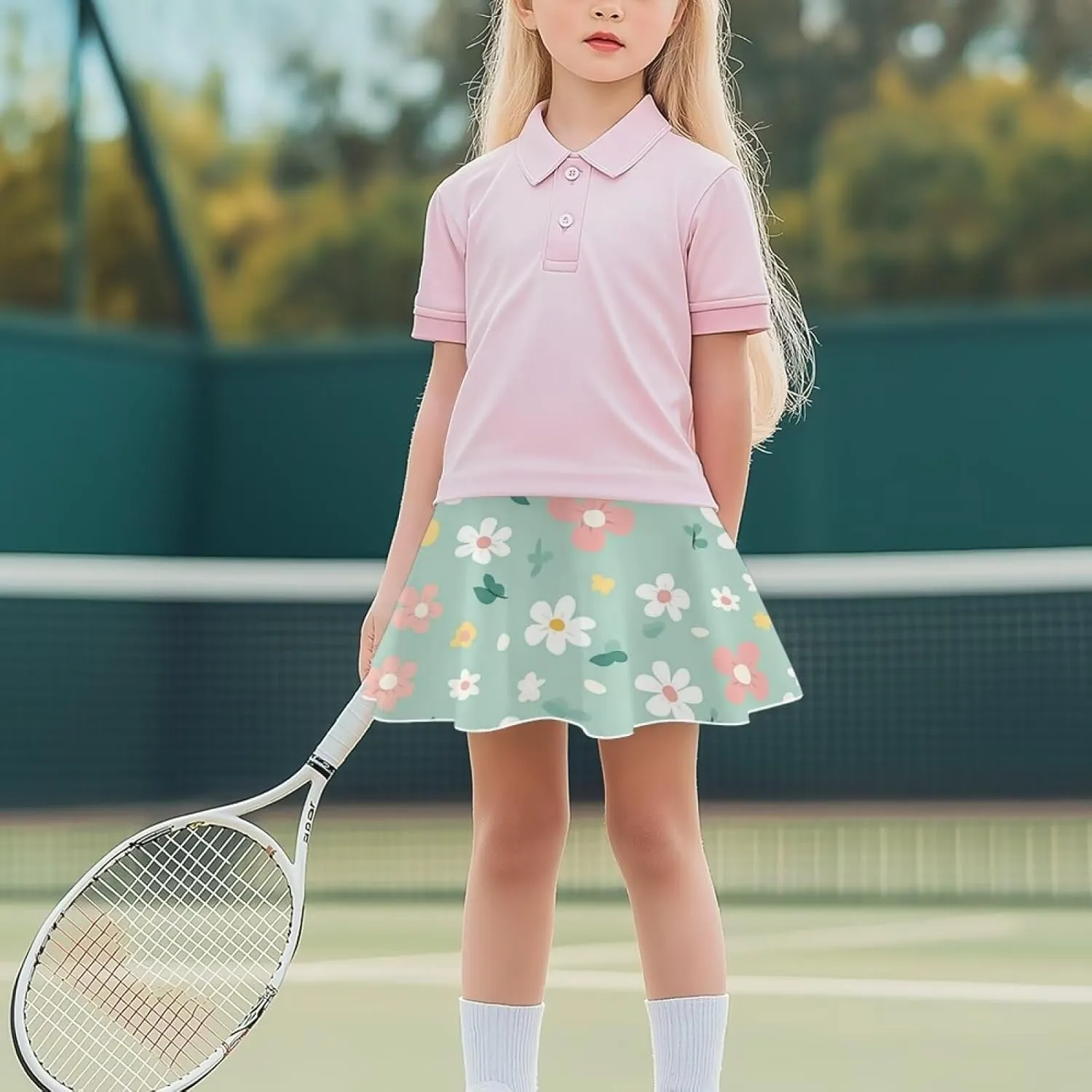 Girls Cute Skirts 1-in-2 Skorts Built in Shorts Lightweight Playwear Size 5-14