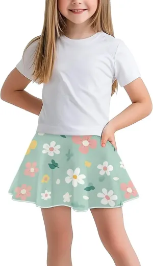Girls Cute Skirts 1-in-2 Skorts Built in Shorts Lightweight Playwear Size 5-14