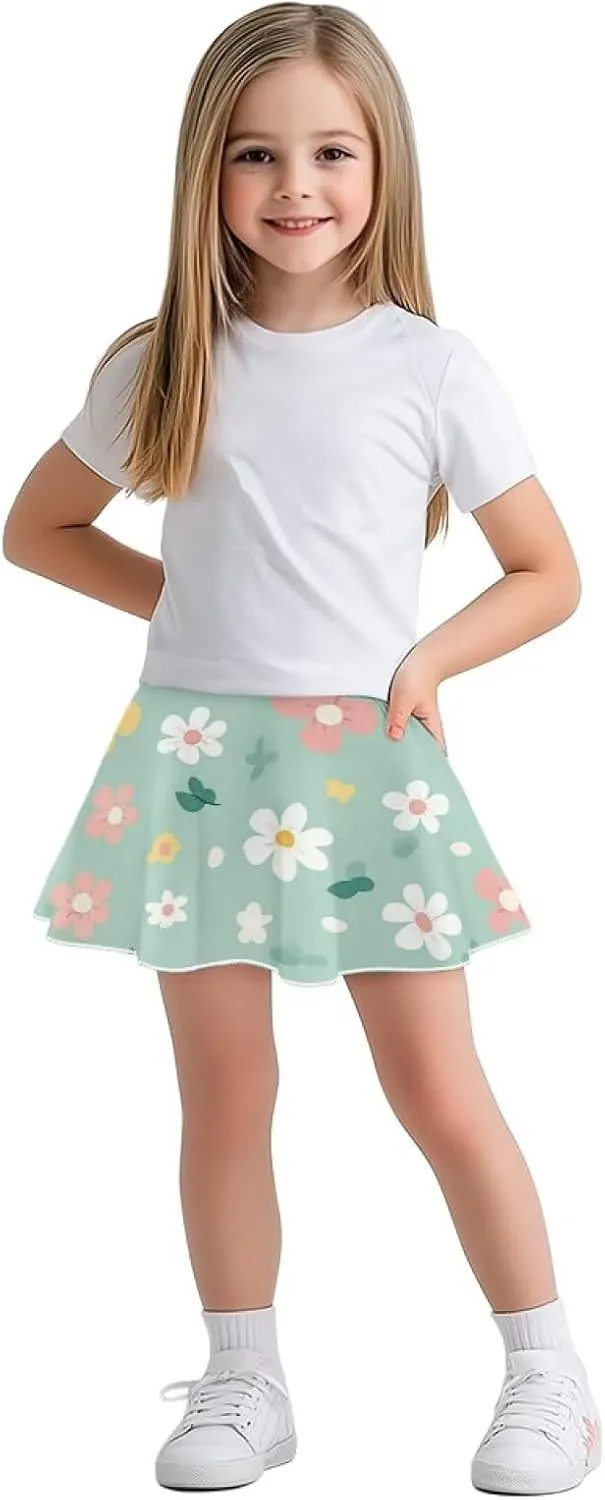Girls Cute Skirts 1-in-2 Skorts Built in Shorts Lightweight Playwear Size 5-14