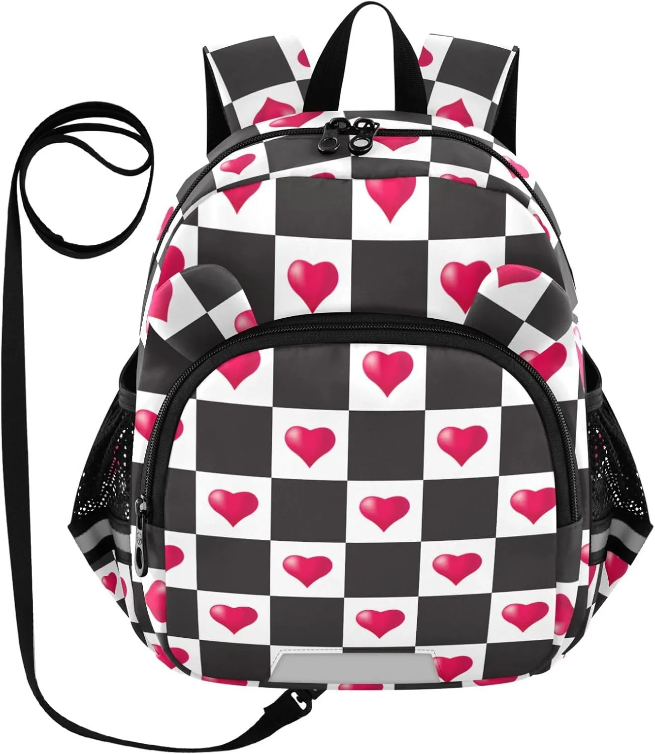 Hearts on The Chessboard Little Kid Toddler Backpack Baby Boys Girls Kindergarten Pre School Bags Cute Cartoon Backpacks for children