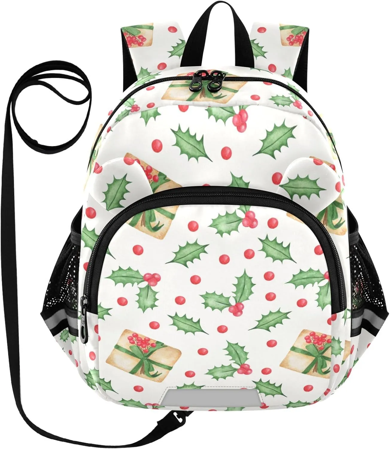 Holly and Gift Isolated Little Kid Toddler Backpack Baby Boys Girls Kindergarten Pre School Bags Cute Cartoon Backpacks for children