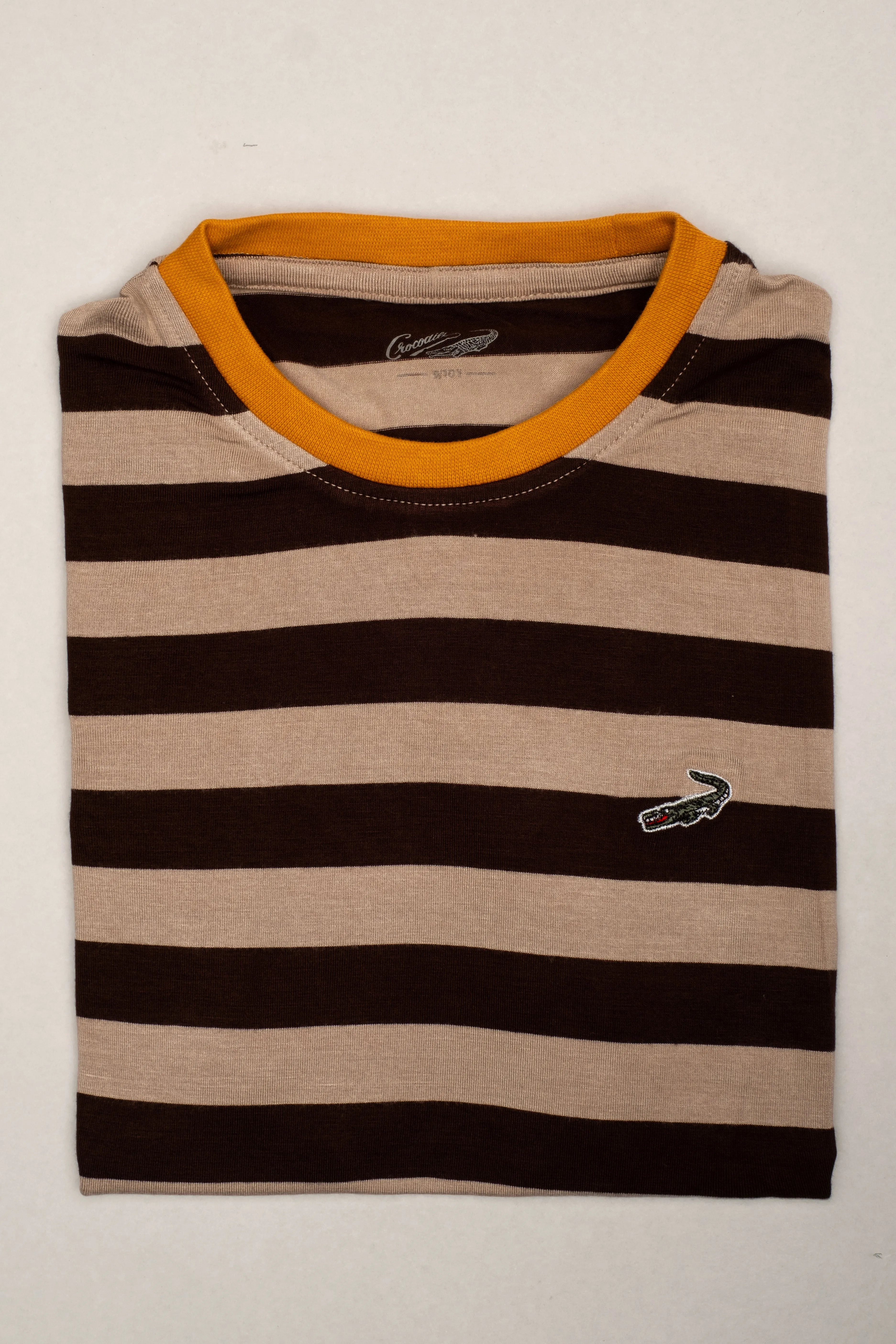 Kids Crew Neck Single Jersey-Coffee