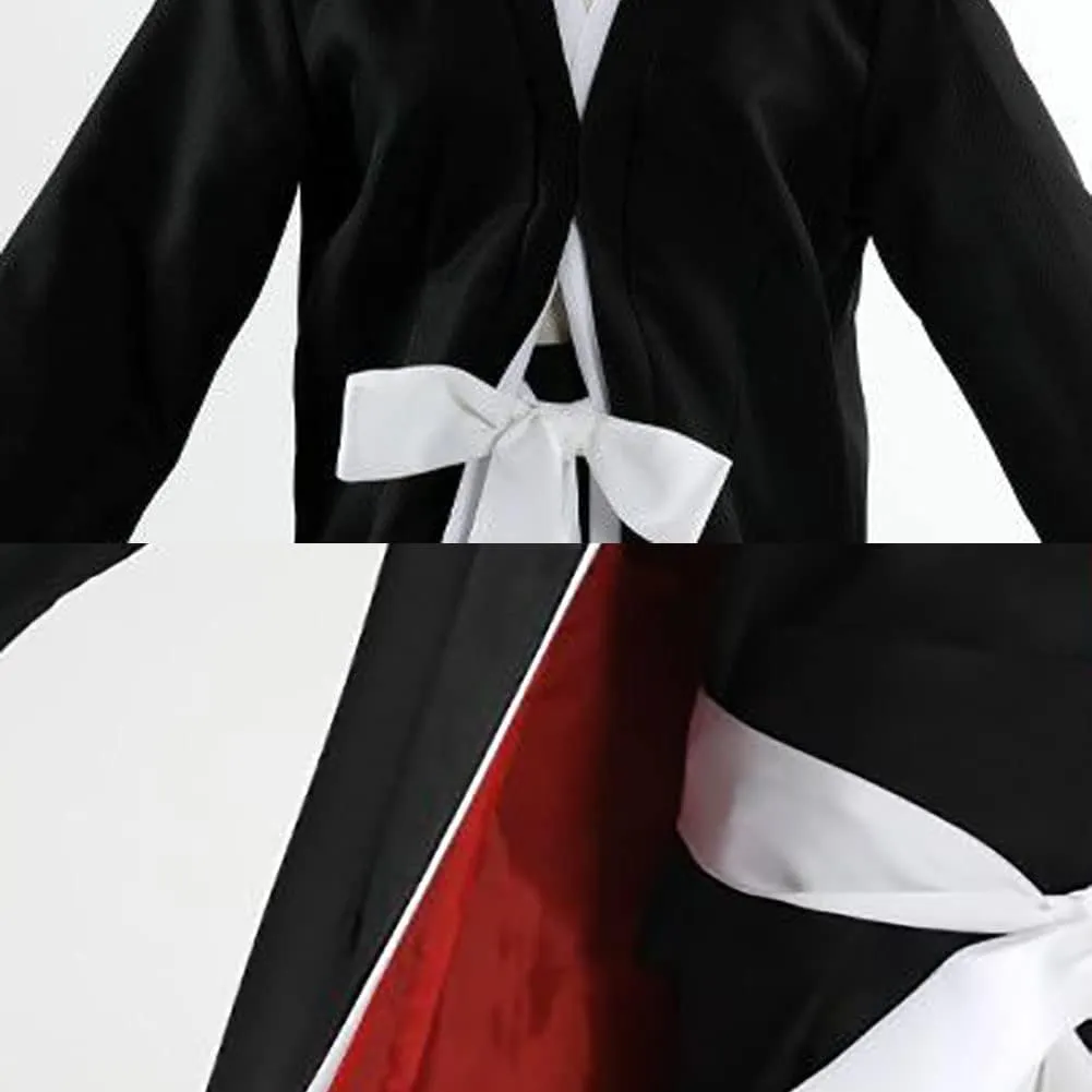 Kurosaki Cosplay Costume Kurosaki Outfit Uniform Black Cloak Kimono with Mask Full Set